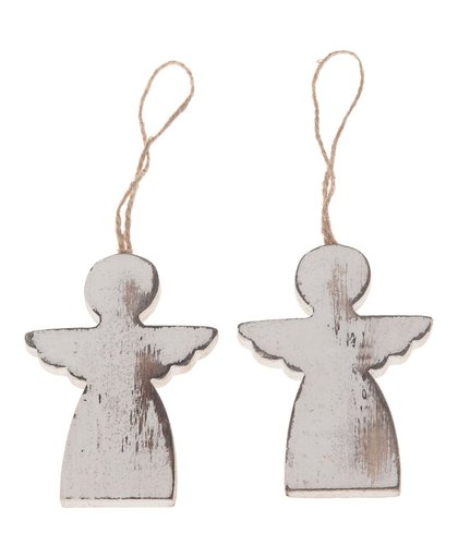 houten hangers engel, 5 stuks