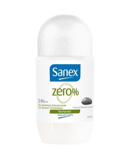 Zero% deodorant roller normale huid, 50 ml