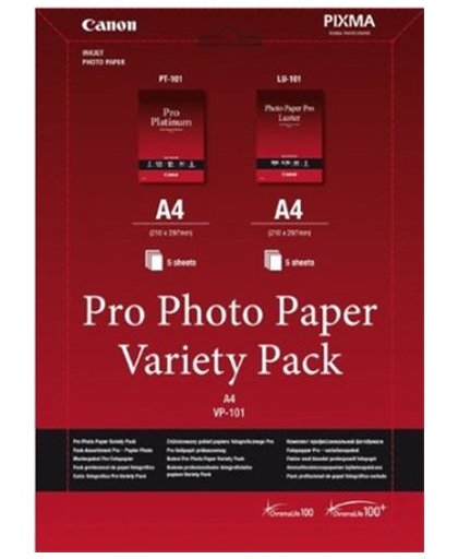 Variety Pack VP-101 - A4 (210 x 297 mm) 10 vel(len) pakket fotopapier - voor PIXMA MG2550, MG3550, MG3650, MG5750, MG5751, MG6450, MG6850, MG7150, MG7