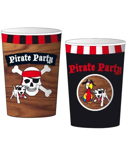 Pirate Party bekers, 8 stuks