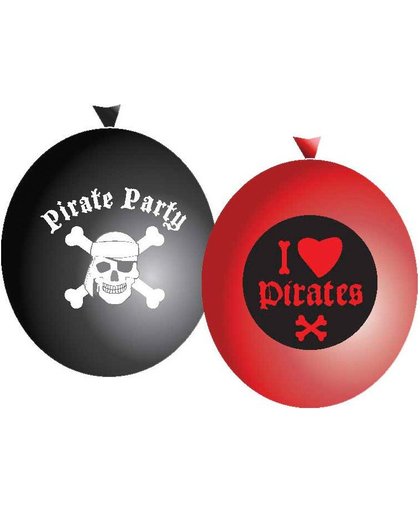 Pirate Party ballonnen, 6 stuks