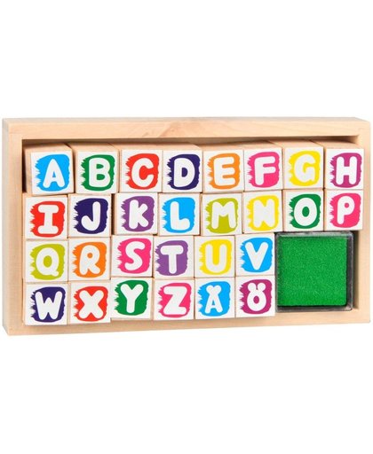houten alfabet stempels