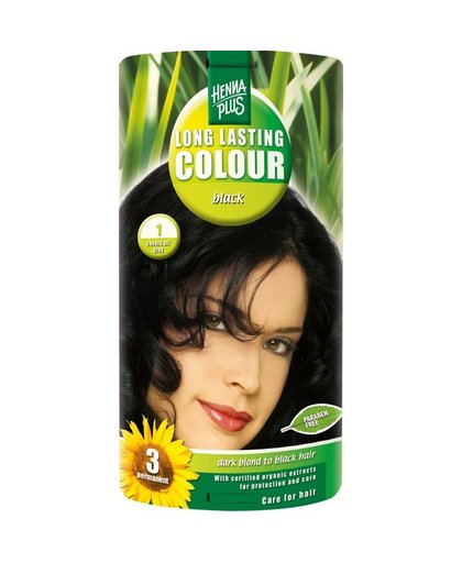 Long Lasting Colour 1 black haarkleuring, 100 ml