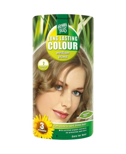 Long Lasting Colour 7 medium blond haarkleuring, 100 ml