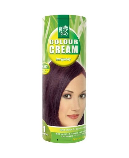 Colour Cream 3.67 burgundy haarkleuring, 60 ml