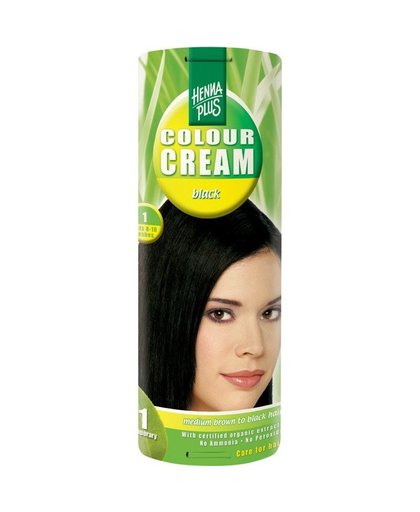 Colour Cream 1 black haarkleuring, 60 ml