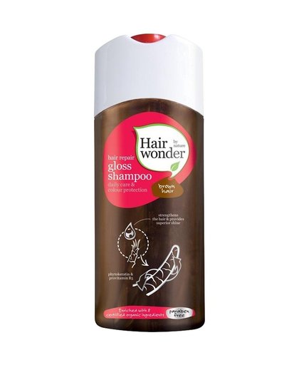 Gloss shampoo brown hair, 200 ml