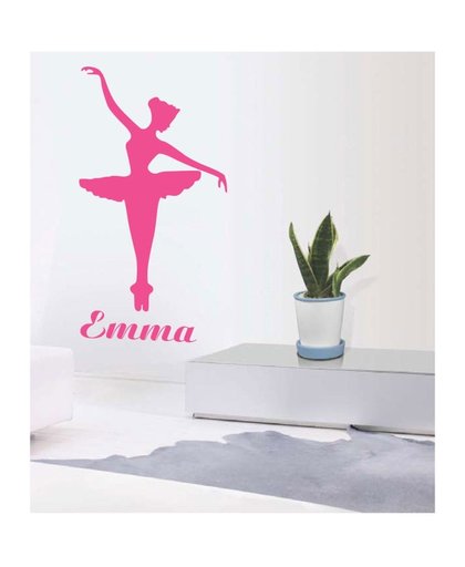 ballerina Emma muursticker roze