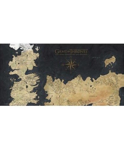Game of Thrones glazen poster - Westeros Map
