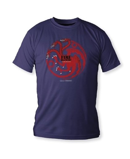 Game of Thrones T-shirt heren - Targaryen Fire and Blood, maat XL