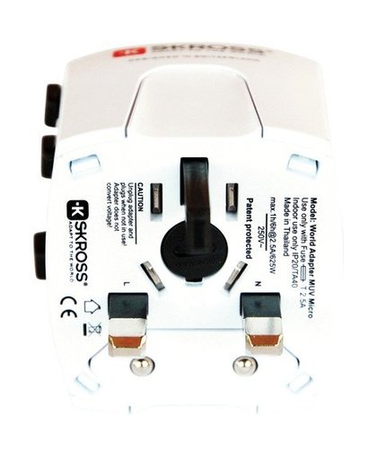 SKROSS World Adapter MUV Micro - Netspanningsadapter - wit