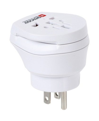 SKROSS Country Travel Adapter Combo-World to USA - Adapterpakket voedingsconnector - wit - Verenigde Staten, Europa