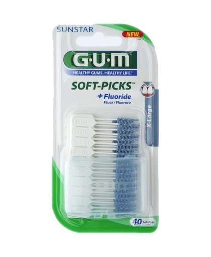 GUM Soft-Picks + fluoride x-large, 40 stuks