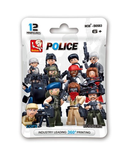 Police Agenten en Boeven minifiguur (M38-B0583)