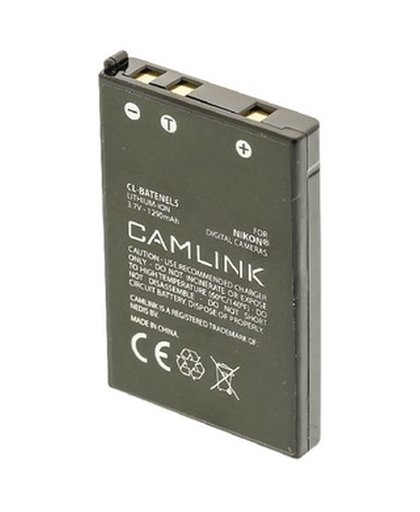 CL-BATENEL5 - Batterij Li-Ion 1290 mAh - voor Nikon Coolpix P100, P3, P4, P500, P5000, P510, P5100, P520, P530, P6000, P80, P90, S10