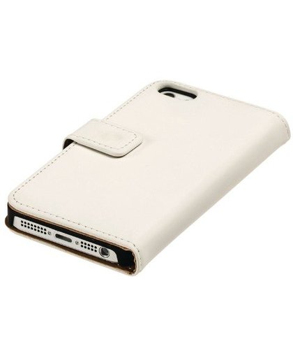 König Wallet book - Flip cover voor mobiele telefoon - wit - voor Apple iPhone 4, 4S