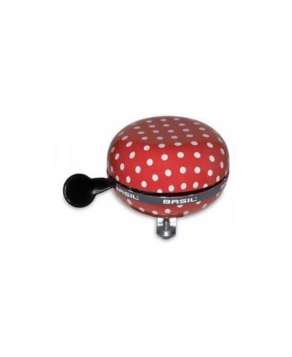 Basil Big Bell Polkadot Ding Dong 80mm Rood Wit