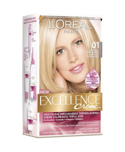 L’Oréal Paris Excellence Crème 01 - Ultra Licht Natuurlijk Blond - Haarverf haarkleuring