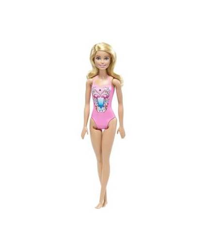 Barbie tienerpop badpak roze 33 cm