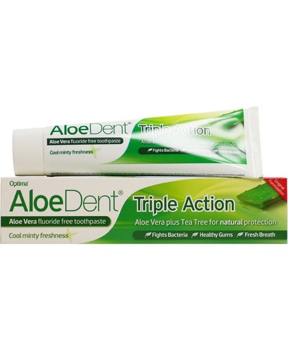 AloeDent Triple Action fluoride free tandpasta, 100 ml