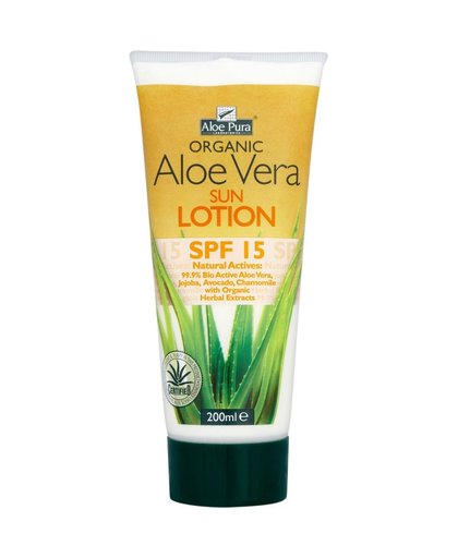 Organic Aloe Vera sunlotion SPF 15, 200 ml