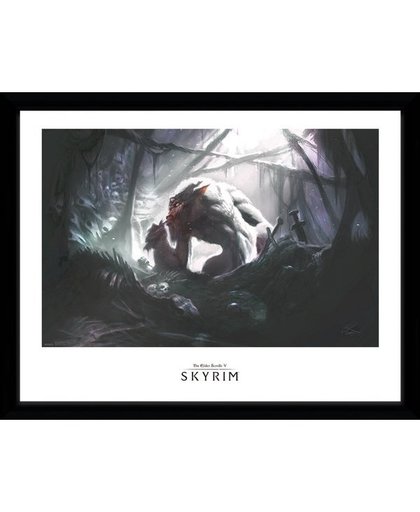 Skyrim: Troll Lair 30 x 40 cm Framed Print