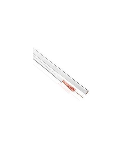 Bandridge - Luidsprekerkabel - 2.5 mm² - niet-geïsoleerde draad naar niet-geïsoleerde draad - 100 m - wit