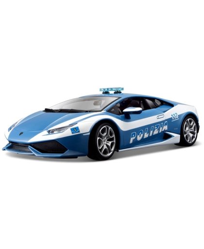 Lamborghini Huracan LP 610-4 Polizia 2014 Blue and White 1:18 Scale