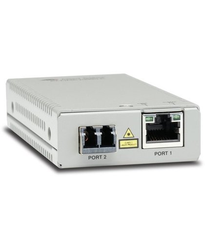 Allied Telesis AT MMC2000/LC - Glasvezel mediaconverter - GigE - 10Base-T, 1000Base-SX, 100Base-TX, 1000Base-T - RJ-45 / LC multi-modus - maximaal 550