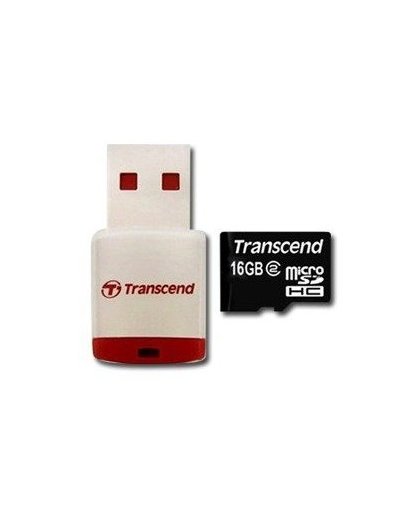 Premium - Flashgeheugenkaart - 16 GB - Class 10 - 200x - microSDHC - met P3 Card Reader