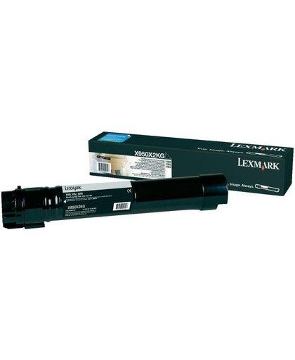 Lexmark X950X2KG tonercartridge 38000 pagina's Zwart