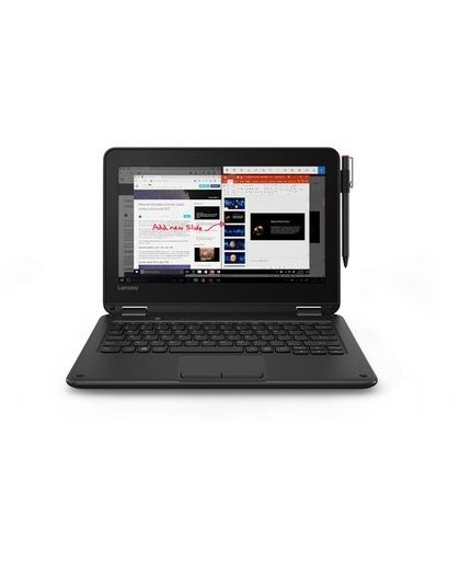 Lenovo 300e Zwart Hybride (2-in-1) 29,5 cm (11.6") 1366 x 768 Pixels Touchscreen 1,10 GHz Intel® Celeron® N3450