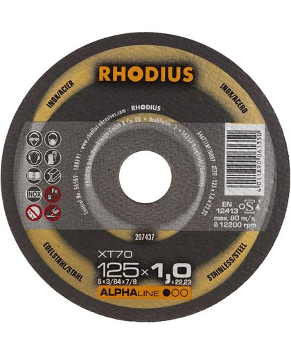 Rhodius XT70 doorslijpschijf 125 x 1,5 mm