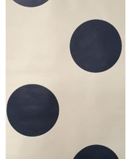 Modern Arts Papier behang (Crème witte achtergrond, Blauwe Rondjes) design / pattern nummer 60424
