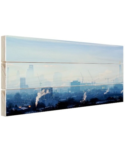 Industrieel Londen Hout 60x40 cm - Foto print op Hout (Wanddecoratie)