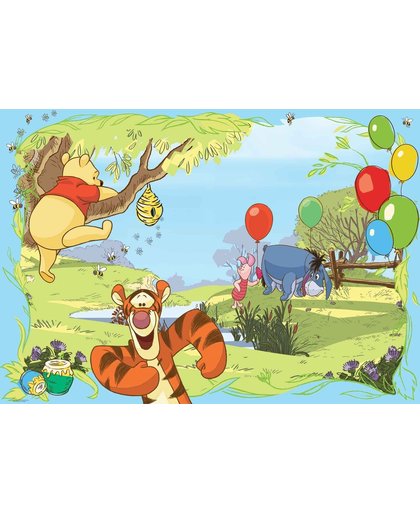 Fotobehang Disney Winnie Pooh Tigger Eeyore Piglet | L - 152.5cm x 104cm | 130g/m2 Vlies