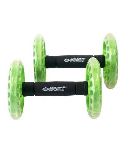 Schildkröt Fitness Dual Rollers set 2 stuks zwart/groen