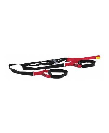 Care fitness suspension trainer 200 cm zwart/rood