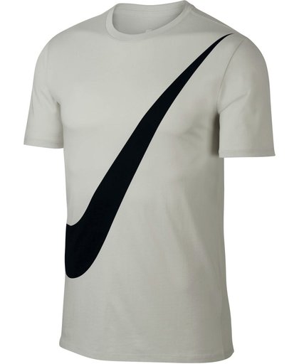 Nike Sportswear Hybrid T-shirt Heren Sportshirt casual - Maat L  - Mannen - wit/zwart