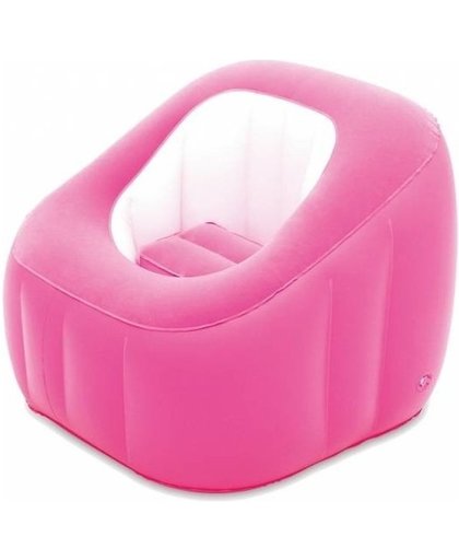 Opblaasbare luxe stoel - strandstoel 74x74x64cm - roze