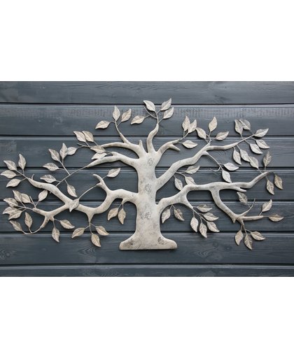 wanddecoratie metalen boom - 106 cm breed x 59 cm hoog