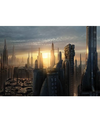 Fotobehang Star Wars City Coruscant | XL - 208cm x 146cm | 130g/m2 Vlies