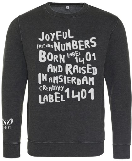 Sweater Gewassen Zwart - Label 1401