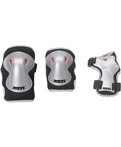 Roces Super (3-pack) Protectie Set  Inlineskates - Maat One size - Unisex - zwart/zilver Maat M