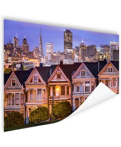 Huizen San Francisco Poster 120x80 cm - Foto print op Poster (wanddecoratie)