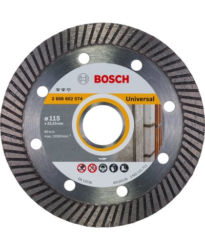 Bosch - Diamantdoorslijpschijf Expert for Universal Turbo 115 x 22,23 x 2 x 12 mm