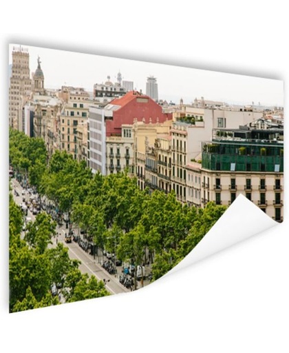 Passeig de Gracia Barcelona Poster 150x75 cm - Foto print op Poster (wanddecoratie)