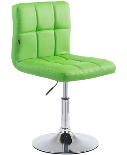 Clp Design fauteuil PALMA V2,  Draagvermogen 135 kg, gestoffeerd, zitting draaibaar en in hoogte verstelbaar, met kunstlederen hoes - groen
