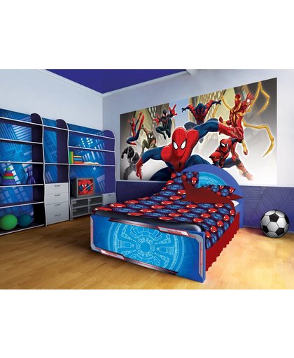Fotobehang Marvel, Spiderman | Rood, Blauw | 250x104cm