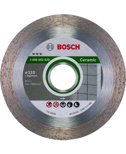Bosch - Diamantdoorslijpschijf Best for Ceramic 110 x 22,23 x 1,8 x 10 mm